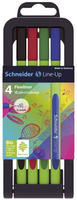 Schneider 191094, Schneider Line-Up Fineliner farbsortiert 0,4 mm, 4 St.