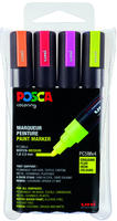 Faber Castell 182505, Faber Castell Posca Paint Marker PC-5M 4er Set Neon
