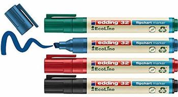 edding Flipchartmarker 32 EcoLine 1-5mm 4er Pack (4-32-4)