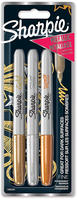 Sharpie 1986006 Marker 3 St&uuml;ck(e) Feine Spitze Bronze, Gold, Silber