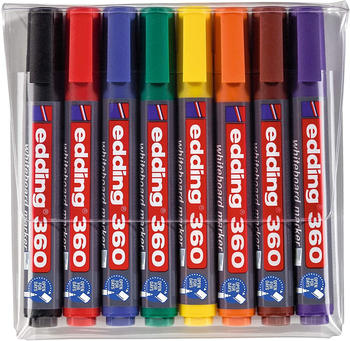 edding 360 Whiteboard Marker, Assorted Colours (8-Pack)