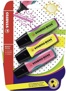 STABILO BOSS SPLASH 3er Pack gelb, grün, pink (B-52920-10)