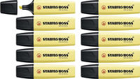 Stabilo 10x Textmarker "BOSS Original" Pastell gelb
