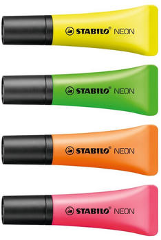 STABILO NEON 10er Colormix 4x gelb, 2x grün, 2x orange, 2x pink (72/10-1)
