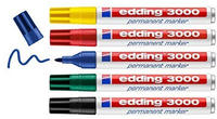 Edding 4-3000-5, edding 3000 Basic Permanentmarker farbsortiert 1,5 - 3,0 mm, 5 St.