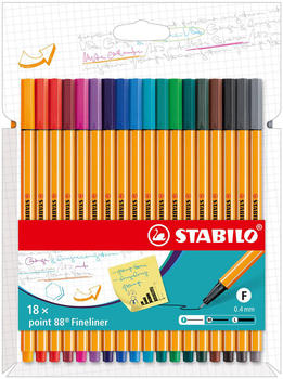 STABILO point 88 18er Pack farbig sortiert 18 Farben (8818-4)