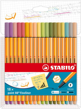 STABILO point 88 18er Pack farbig sortiert 18 Farben (8818-22)