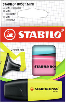 STABILO BOSS MINI 3er Pack gelb, blau, pink (07/3-2-01)
