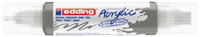 Edding Acrylstifte 5400 Acrylic 3D Double Liner, anthrazit matt, Doppelspitze,