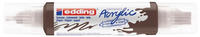 Edding Acrylstifte 5400 Acrylic 3D Double Liner, schokobraun matt, Doppelspitze,