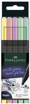 Faber-Castell Fineliner Grip Finepen Pastel sortiert 5 Stück (151602)