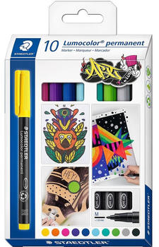 Staedtler Deco-Marker Lumocolor permanent pen 317 farbig sortiert 10 Stück (317 C10)