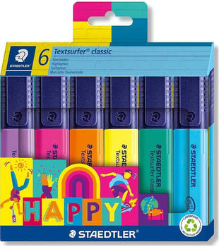 Staedtler Textsurfer HAPPY farbig sortiert 6 Stück (364 C6 HA)