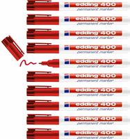 Edding 4-400002, edding 400 Permanentmarker rot 1,0 mm, 10 St.