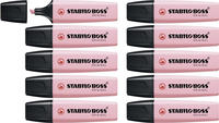 Stabilo 10x Textmarker "BOSS Original" Pastell rosa