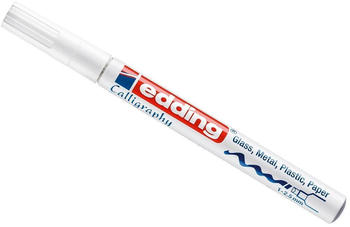 edding 3x 753 Glanzlack Lackstift Calligraphy 1- 2,5 mm wei&szlig;
