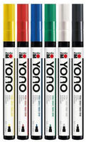 Marabu Acrylstifte 1240000003999 YONO Marker Set, farbig sortiert, Rundspitze