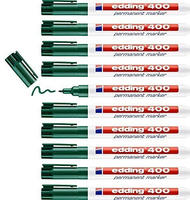Edding 10x Permanent-Marker "400" inkl. 1x Fruchtgummi "Goldb&auml;ren" gr&uuml;n