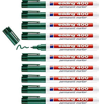 edding 400 Permanentmarker gr&uuml;n (10 Stifte)