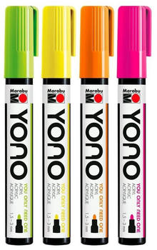 Marabu Acrylmarker YONO Set 1.5 - 3 mm 4-teilig neon