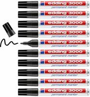Edding 4-3000001, edding 3000 Permanentmarker schwarz 1,5 - 3,0 mm, 10 St.