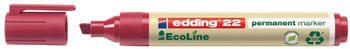 edding 22 EcoLine Permanent Chisel Tip 1-5mm Line Red (Pack ... ACC NEU