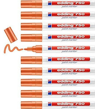 edding 750 Lack Marker orange (10 Stück)