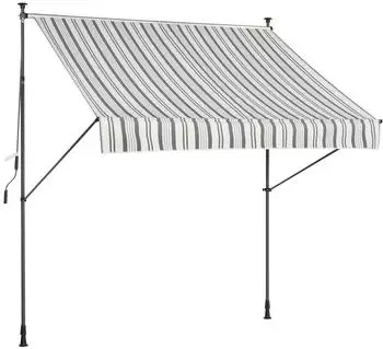 Konifera Klemmmarkise 250x150cm grau-wei&szlig;