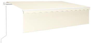 vidaXL Gelenkarmmarkise Automatisch mit Volant 600x300cm creme (3069367)