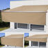 Mendler T124 Weißes Gestell mit Polyester 500 x 300 cm creme