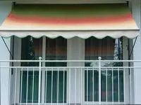 Angerer Freizeitm&ouml;bel Klemmmarkise gr&uuml;n/rot/gelb, Ausfall: 150 cm, versch....