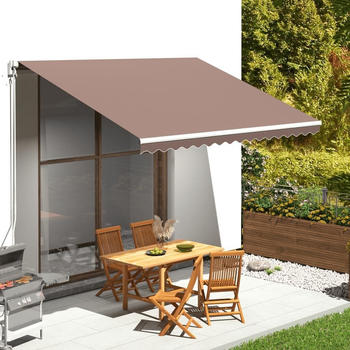 vidaXL Replacement fabric for awning 400 x 300 cm brown