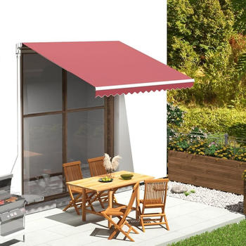 vidaXL Awning cloth 300 x 250 cm burgundy red