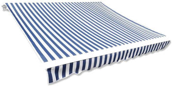 vidaXL Awning cloth 300 x 250 cm blue/white