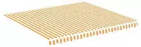 vidaXL Markisenbespannung Gelb und Wei&szlig; 4x3,5 m