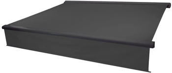 MCW Kassetten-Markise H124 Volant Ausfahrbar 5x3m Polyester anthrazit anthrazit
