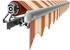 Spettmann Gelenkarmmarkise Star Fix B 400 cm x T 300 cm orange-rot gestreift