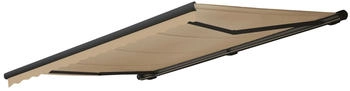 MCW Kassetten-Markise H124 mit Volant 5x3m Polyester creme anthrazit