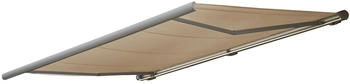 MCW Elektrische Kassettenmarkise H123 4,5x3m Polyester creme Rahmen grau