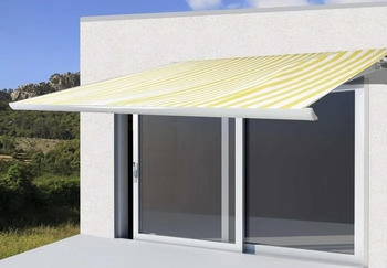 Mendler T122 Polyester 400 x 300 cm wei&szlig; gelb/wei&szlig;