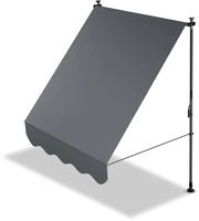 Juskys 301321, Juskys Klemmmarkise Kapstadt mit Handkurbel 150x120 cm Grau