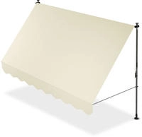 Juskys 301328, Juskys Klemmmarkise Kapstadt mit Handkurbel 300x120 cm Beige