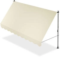 Juskys 301330, Juskys Klemmmarkise Kapstadt mit Handkurbel 350x120 cm Beige