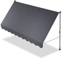 Juskys 301329, Juskys Klemmmarkise Kapstadt mit Handkurbel 350x120 cm Grau