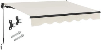 Juskys Markise 400 x 300 cm für Terrasse & Balkon beige