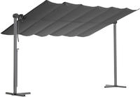 Leco Faltbares Sonnendach, Standmarkise "waved", Anthrazit, 4 X 2,5 X 2,20 M (l X B X