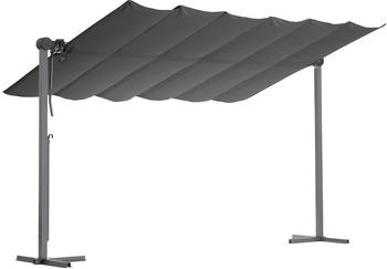 Leco Sonnendach Waved 400 x 250 cm anthrazit (4727610114)
