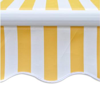 vidaXL Motorized folding awning 400 cm white/cream