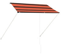 vidaXL Einziehbare Markise 250&times;150 cm Orange und Braun