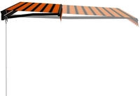 vidaXL Einziehbare Markise Handbetrieben 350 x 250 cm Orange und Braun